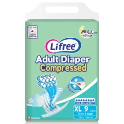 LIFREE ADULTS TAPE DIAPERS XL | 9PCS
