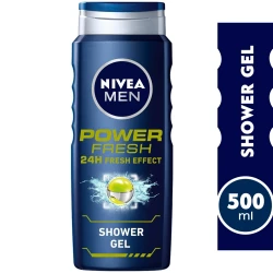 NIVEA SHWR GEL MEN POWER FRSH 24H 500ML