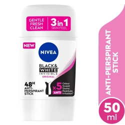 نيفيا ستيك انفيزيبل بلاك اند وايت للنساء 50 مل