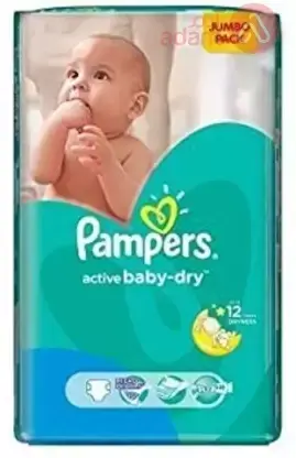 Pampers Active Baby Dry Midi Diapers Size 3 (4-9 Kg) Jumbo Pack 34Pcs