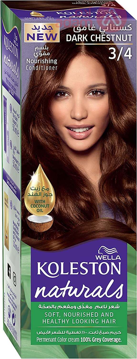 Wella Koleston Naturals Color Cream 3 4 Dark Chestnut