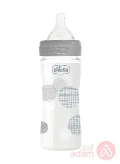 Chicco Well Being Feeding Bottle Glass Om+ 240Ml
