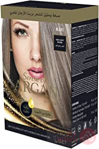 Argan Hair Coloring Oil Kit Ash Light Blond 8.1