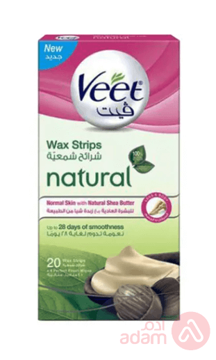 Veet Wax Strips Normal Skin With Shea Butter 20 Pieces