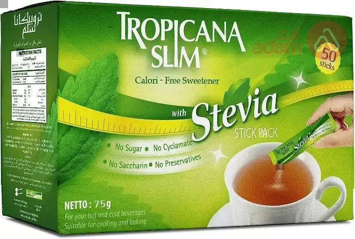 TROPICANA SLIM STEVIA FREE SWEETENER | 100 STICKS
