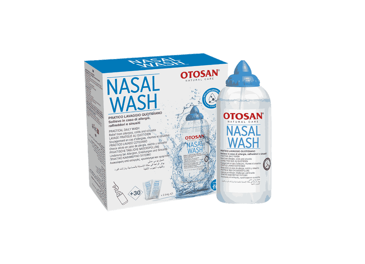 أوتوسان المجموعه الكاملة لتنظيف الأنف | (قارورة التنظيف + 30 ظرف محلول)