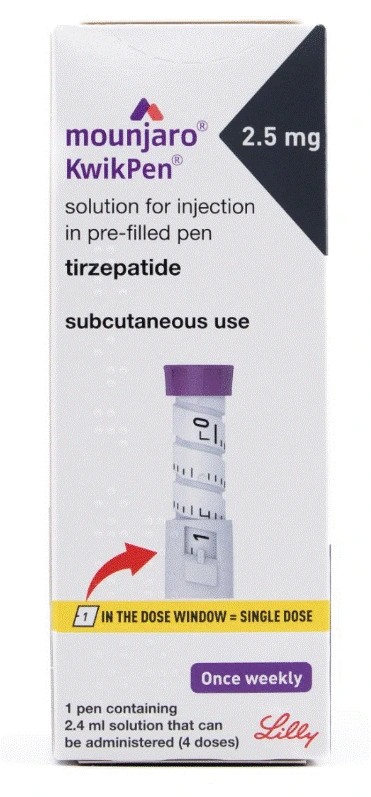 Mounjaro  KwikPen  2.5 Mg  Once Weekly  4 Doses - 1 Pen