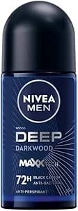 NIVEA  ROLL DEEP BLACK CARB DARK WOOD50M