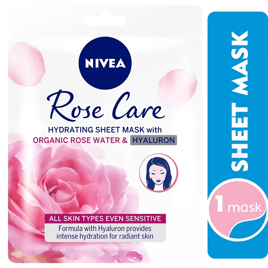 NIVEA SHEET MASK ORG ROSE WATER 1PIECE