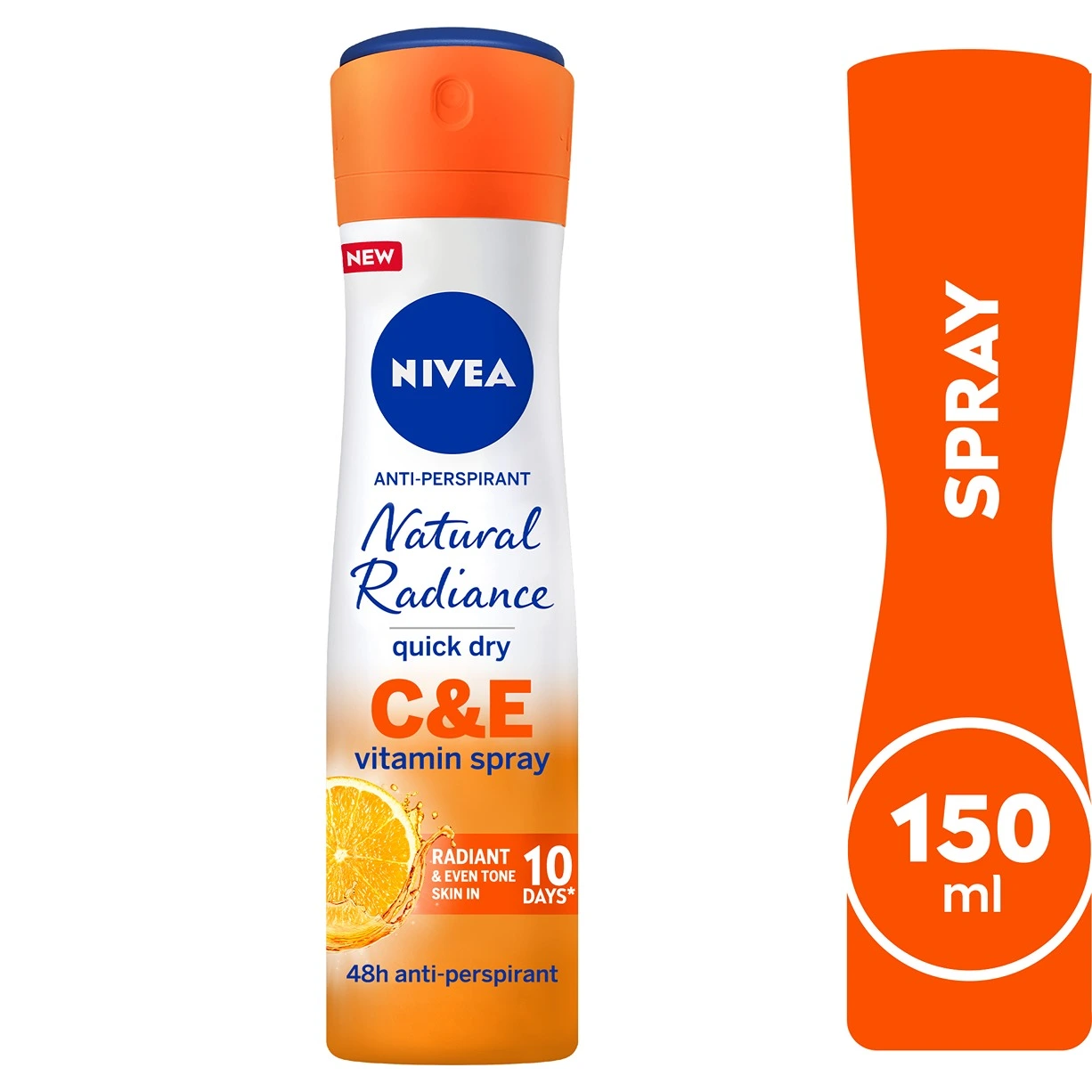 NIVEA DEO SPRAY NAT RAD C&E 150ML