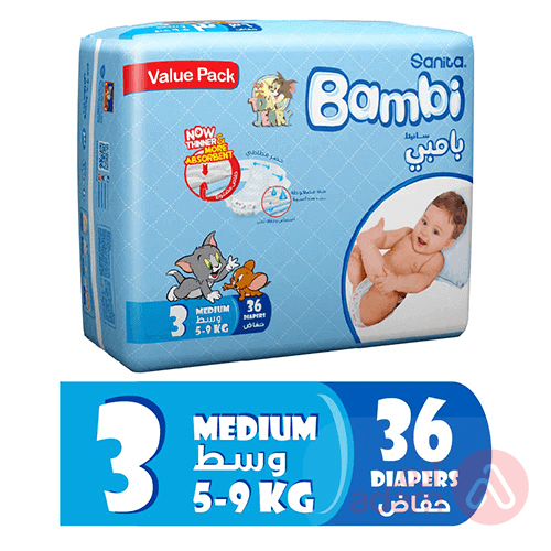 Sanita Bambi No 3 Medium Valu | 36Pcs