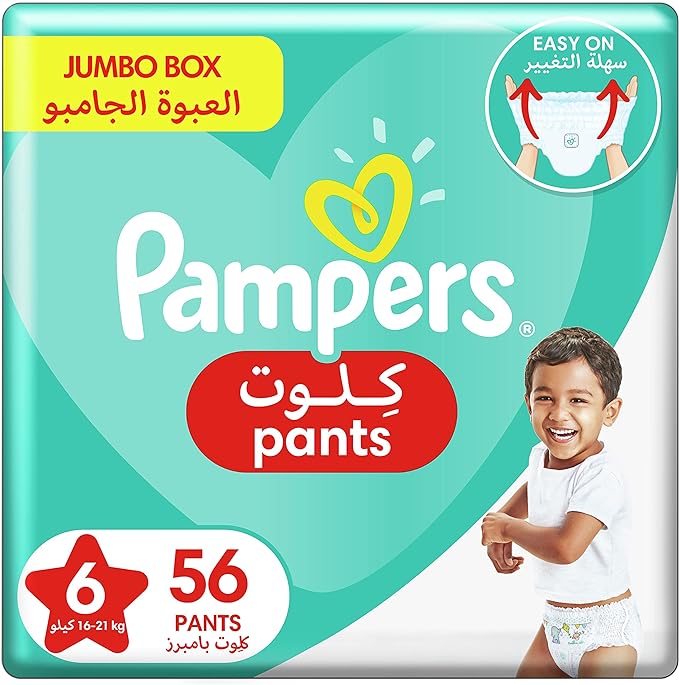 Pampers Jumbo Pants Box No 6 (+16 Kg) 56Pcs