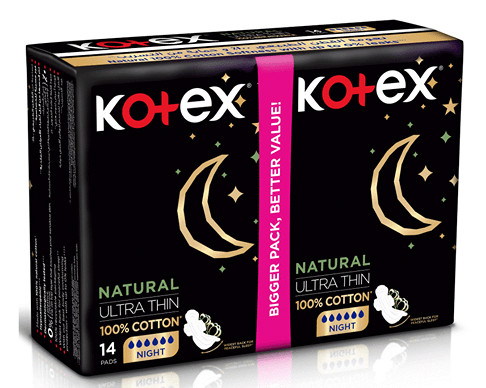 كوتكس فوط نسائيه الترا نايت | 14 قطعة