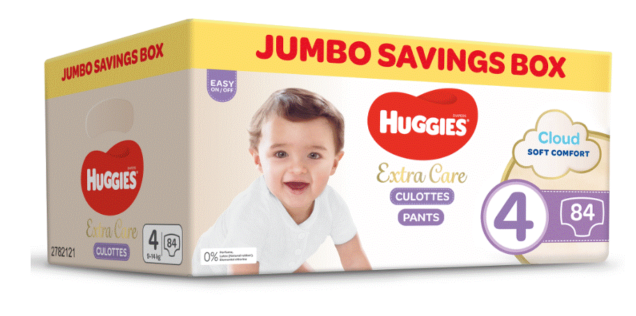 Huggies Extra care pants No 4 box 84 pcs